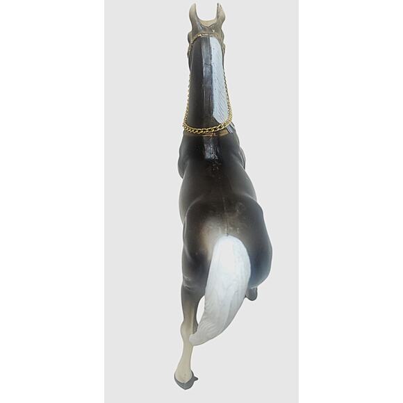 8" Vintage Model Horse Painted Mane & Tail With Chain Bridle - Picture 6 of 14